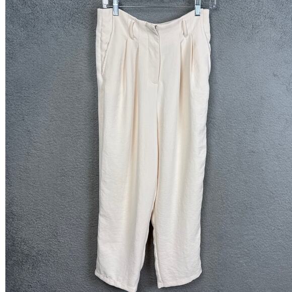 ASTR The Label Womens Wide Leg Pants Cream High Waisted Size M NWOT Flowy Boho - Picture 3 of 10